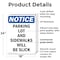 Signmission Parking Lot And Sidewalks Will Be Slick OSHA Notice Sign, Plastic, 18in W x 24in L, 2PK OS-2PACK-NS-P-1824-V-17126 - alternate 4